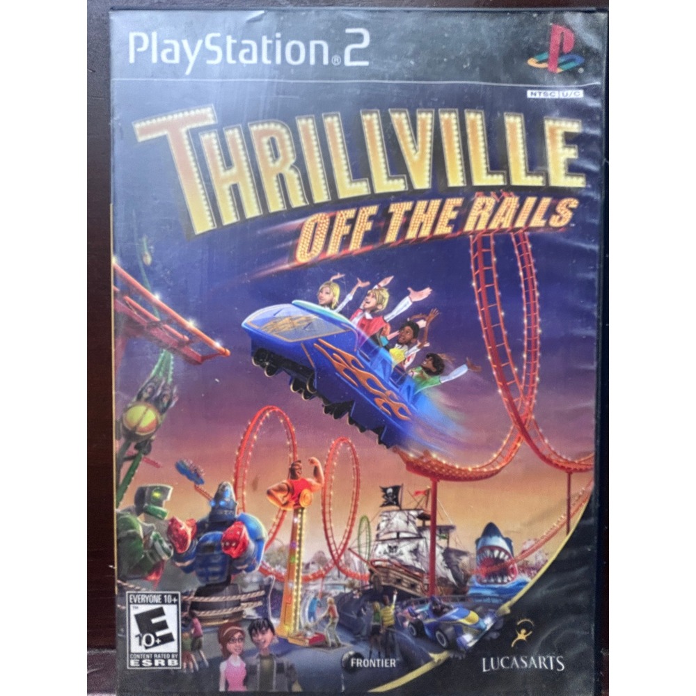 Thrillville Off the Rails Sony PlayStation 2 PS2 LucasArts CIB Complete Manual